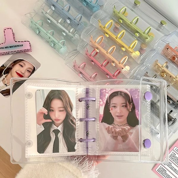Candy Färg Photocard Binder Loose-Blad Foto Album Kpop Card Holder Collection Bok Poka Binder Bokbindningsmaskinen Ämnd Verka S13 binder cover