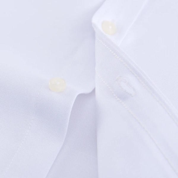 Snygg skjorta i bomullsblandning för män, formell ventilerande lapel Normal passform Långärmad skjorta med knapp för affärsaktiviteter black 42