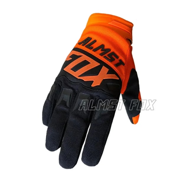 Motocrosshandskar MTB ATV UTV Off-Road Motorcykelhandskar Top Mountainbikehandskar Anti-halk andningsgarantier Orange Black M