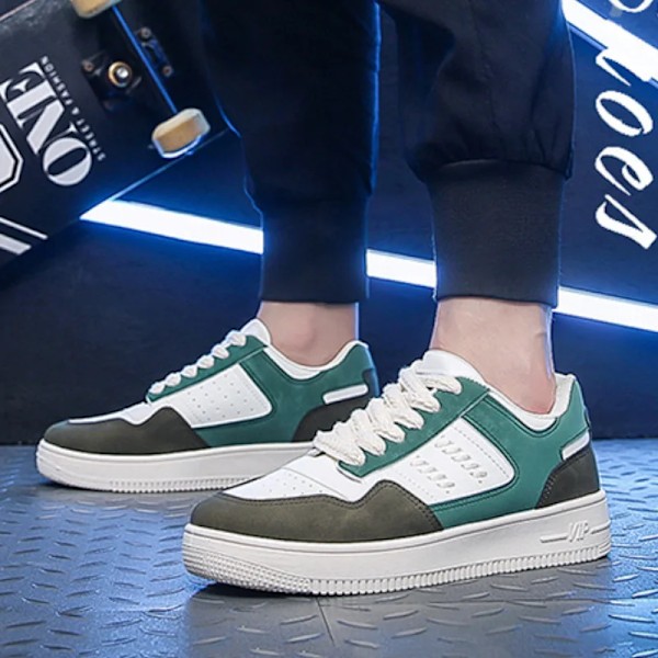 Mænd Sko Nye Sommer Åndbar Hvide Sko Mænd Trendy Alsidig Tykke Løs Sport Sneakers Far Trendy Sko Blue 42