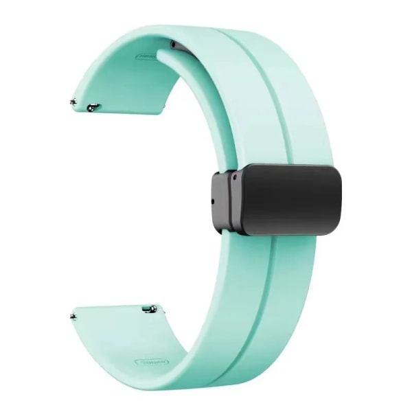 Magnetlås Silikonrem För Huawei Watch 3 pro GT3 GT2 42mm 46mm For Mi Watch S1 Pro/ Watch 2 20mm 22mm Bälte Armband mint green Huawei watch3 pro