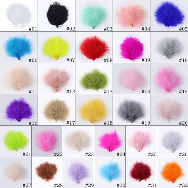 50/100 stk. Høj kvalitet Fluffy Tyrkefjer Bulk lyserød Marabou fjer DIY Bryllup Dekoration Fly Binding Materiale Håndværk 7-12cm Royal Blue 100 per pack