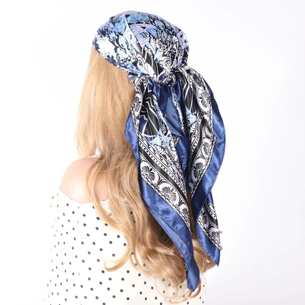 Ny Silkesjal Och Wrap För Designer Lyx Märke Kerchief Halshuvud / Hår Scarves Bandana Näsduk 90X900 Cm DD2-25 90X90CM