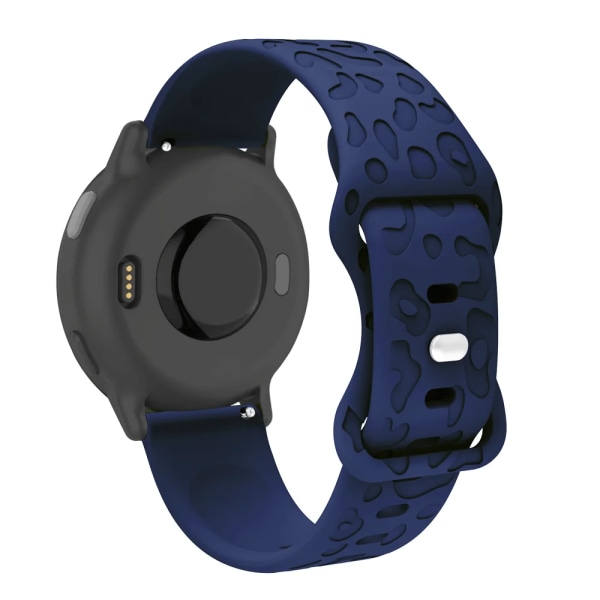 Leopard silikonarmband för Samsung Galaxy Watch 6/4/classic/5/ Pro/Active 2 Graverad rem Huawei GT 2 2e 20mm 22mm 18mm band Navy blue 15 18mm