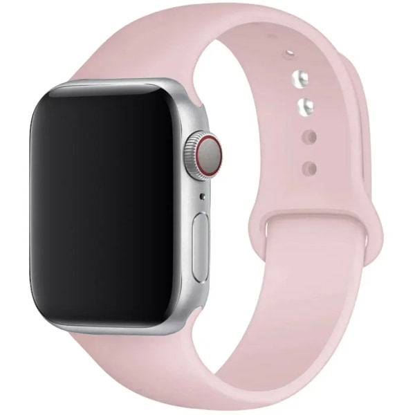 Silikonrem för Apple Watch -band 44mm 41mm 45mm 40mm 49mm 42mm 38mm Sportarmband correa iwatch Series Ultra 8 7 se 6 5 4 3 19 pink sand 38mm-40mm-41mm M-L