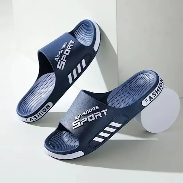 Mode Størrelser Store Størrelser Mænds Tøfler Pvc Blød Sål Skridsikker Slides Casual Udendørs Strand Flip Flops Hjem Bate Slippers Sandal Blue 36-37(suggest 35-36)