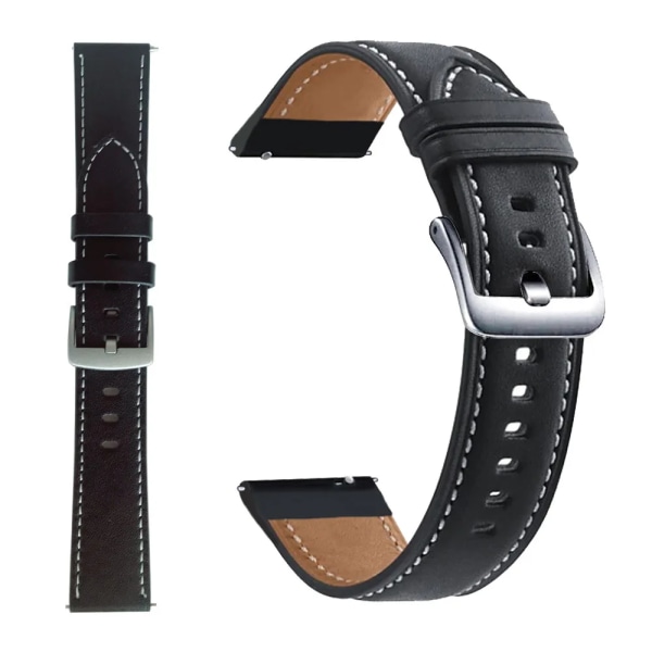 22mm 20mm Läderarmband För Samsung Galaxy Watch 3 41 45mm 46mm 42mm Armband För Amazfit GTR GTS 4 3 2 Klockarmband för Huawei GT brown si For Gear S3 Frontier