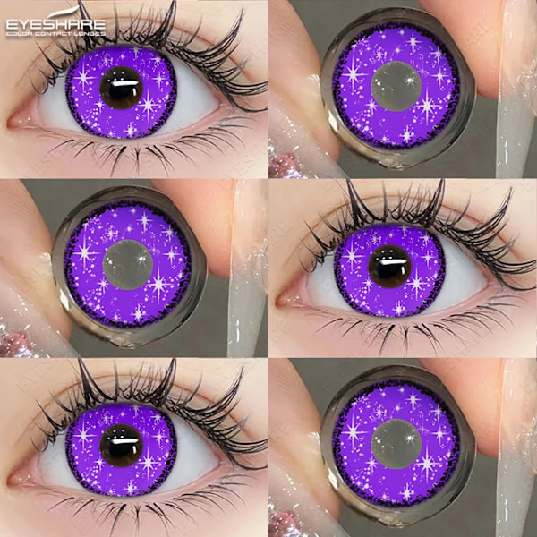 Eyeshare Farve Kontaktlinser Til Øjne 1Pair Anime Cosplay Farvede Linser Blå Halloween Linser Kontaktlinse Beau Makeup HD62-YELLOW 0