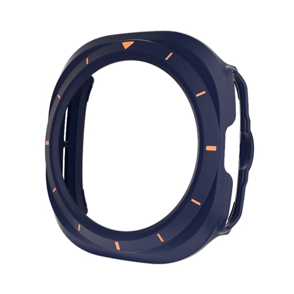 Hård PC-cover til Galaxy Watch Ultra 47mm UDEN skærmbeskyttelsesfilm Bumper til Samsung Galaxy Watch 7 Ultra Beskyttende etui Tilbehør Mid Blue Orange Watch Ultra 47mm