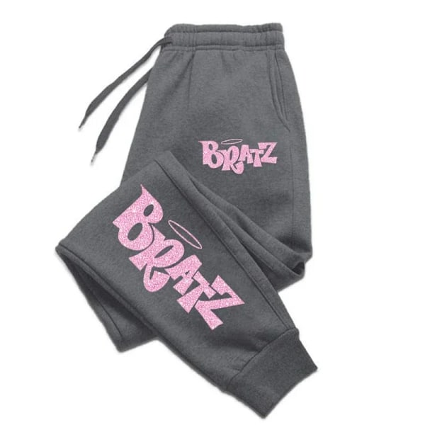 Bratz Rosa Tryck Man Kvinna Byxor Pocket Springande Sväva Leggings Baggy Gym Jogger Spårsläpp Dragsträng S Brukspare 12 XXL