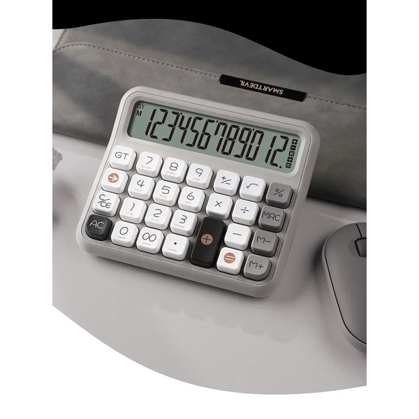 12-bitars kalkylator för stor skärm kontorsstudent civilförvaltning finansiell redovisning multifunktionellt mekaniskt tangentbord Kawaii No voice B