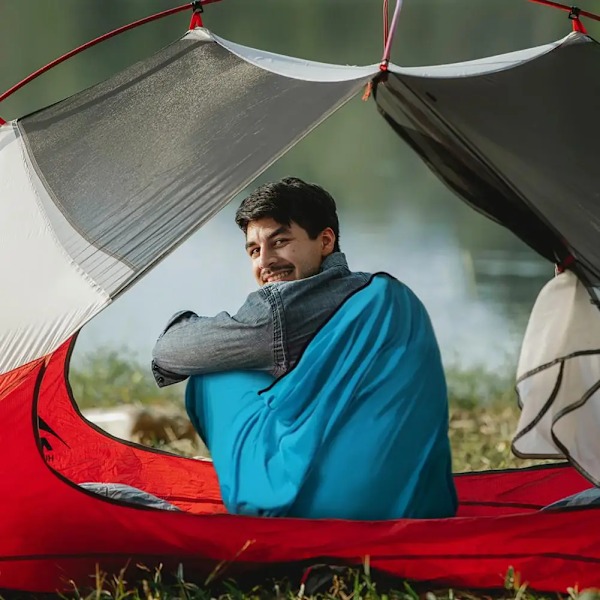 Sovsäck Foder med Hög Elasticitet för Utomhusresor Bärbar Resesäck Camping Hotell Anti-Smuts Bästsäljare Grey