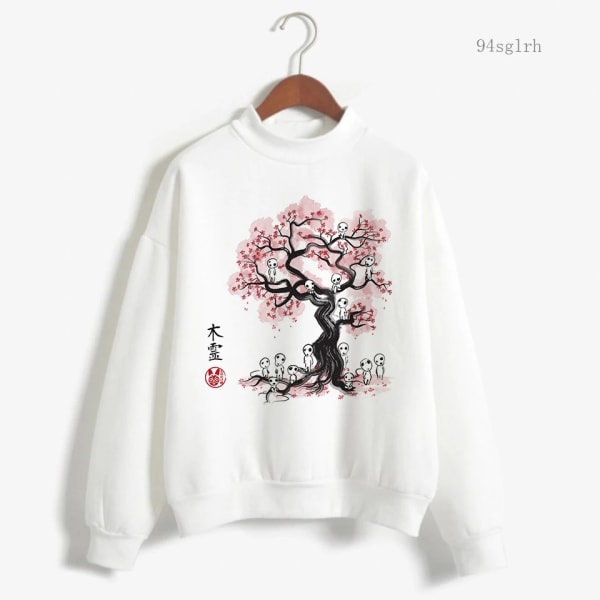 Totoro Kawaii Rolig Cartoon Hoodie Dam Harajuku Ulzzang Sweatshirt Söt Anime Pullover Vinter Varma Toppar Kvinna 18 XXL