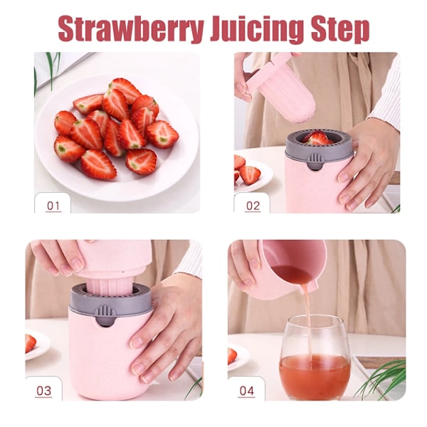 Kök Tillbehör Hand Rotation Press Juicer Fruktpress Maskin Verktyg Bärbar Citronpress Mini Fruktpress Manuell Beige