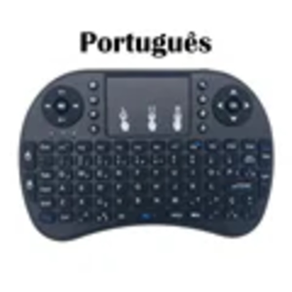 I8 Mini Trådlös Tangentbord 2.4G Handhållna Touch Classic Svart Franska Spanska Ryska Flygmus Spel Tangentbord För Android Tv Box Pc-Datorn Portuguese Lithium Version