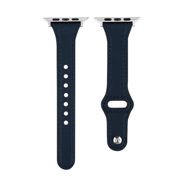 Affärsrem i äkta läder för Apple Watch Band 44 mm 40 mm 41 mm 45 mm 42 mm 38 mm 49 mm Handledsarmband iWatch Series 8 se 7 6 5 4 3 blue for 42 44 45mm