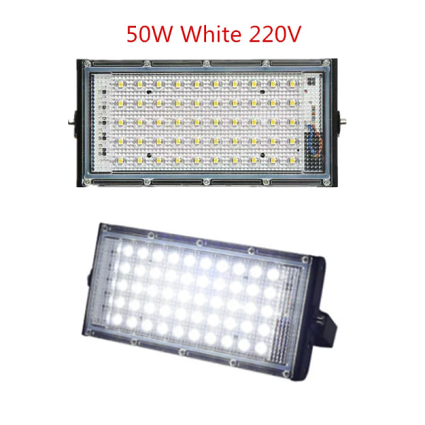 LED Jod Tungste Lampa 50W 55W RGB Röd Blå Grön varm Vit AC 220V FloodLight Spotlight Reflator Utomhusbelysning Reklam Blue 50-55W