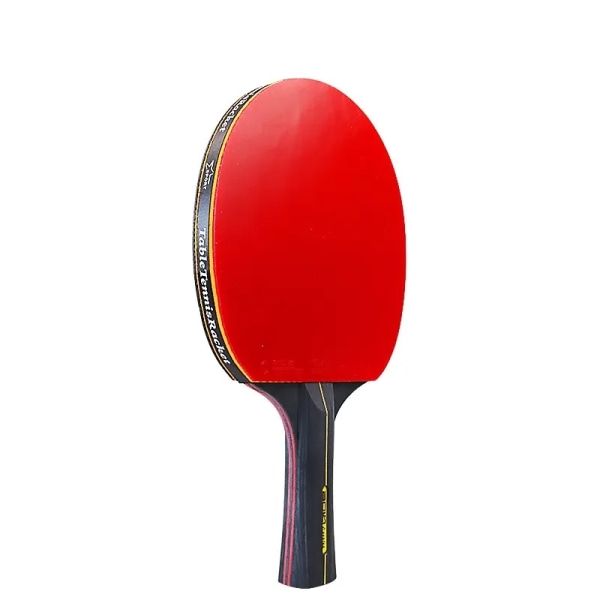2ST Professionell 6-stjärnig bordtennisracket Ping Pong Racket Set Finnar-i gummi Högkvalitativ bladfladdermuspaddel med väska 1 Long and 1 Short