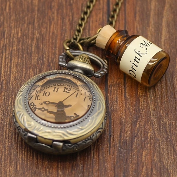 Drift Bottle watch kvarts fickur Vintage rostfritt stål halsband Watch Souvenirpresent för kvinnor män Copper