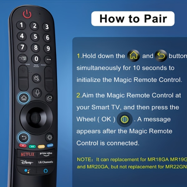 MR21GA för 2021 LG-Magic-fjärrkontroll med pekare och röstfunktionsersättning för LG UHD OLED QNED NanoCell 4K 8K Smart TV