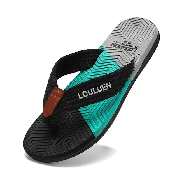 Mænd Flip Flops Slides 2023 Trend Sommer Anti-Slipd Mand Toffpar Udendørs Let Casual Strand Mænd Sandaler Husholdning Slides Til Mænd Khaki 41