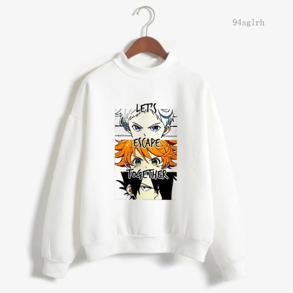 The Promised Neverland Hoodie Herr Harajuku Mode Streetwear Emma Norman Ray Kawaii Cartoon Graphic Sweatshirt Unisex Man 30954 L