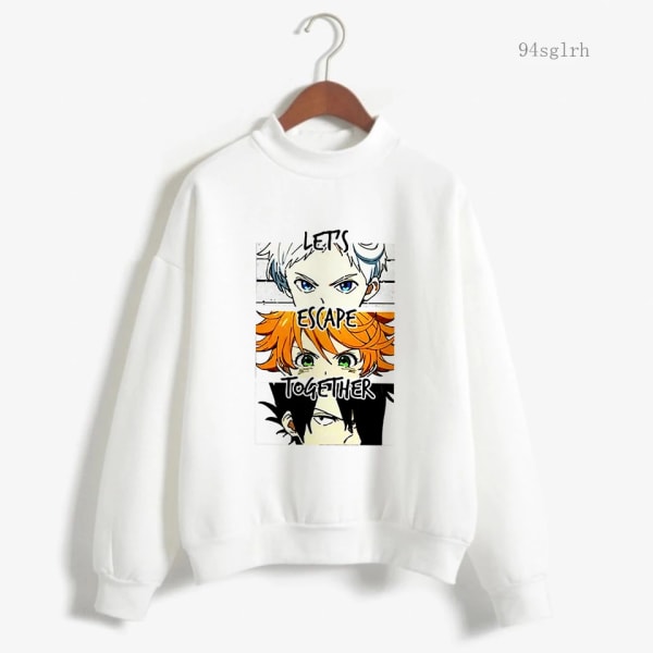 The Promised Neverland Hoodie Herr Harajuku Mode Streetwear Emma Norman Ray Kawaii Cartoon Graphic Sweatshirt Unisex Man 30966 S