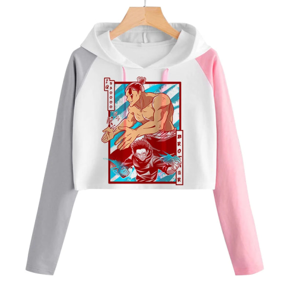 Jujutsu Kaisen Anime Hoodie Dam Harajuku Fashion Streetwear Tröjor Gojo Satoru Kawaii Cartoon Sweatshirts 90-tal Hoody Dame 16122 XL