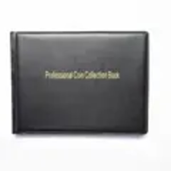 240 Pockets Coin Collection Holder PVC Penny Album Gifts Coin Collecting Album 10 Pages Coin Collection Book for Collectors black