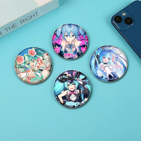 58Mm Miku Tecknad Bricka Cosplay Anime Söta Broschar Handgjorda Plast Emalj Stift För Kläder Ryggsäck Tillgång Till Smyckena Gift 44mm H19