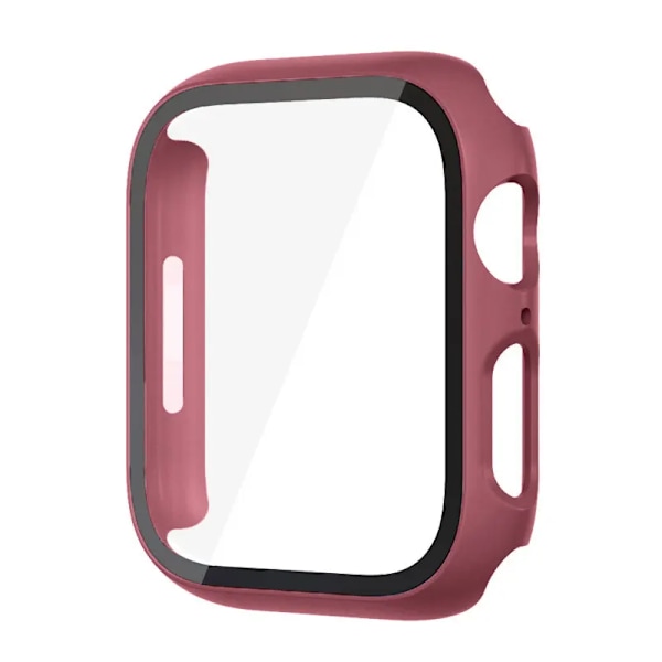 Glass Fall För Apple Klocka 8 7 45Mm 44Mm 41Mm 40Mm Pc Skärm Skärmskydd Täckning Iwatch Series 3/4/5/6/Se/7/8 Smartwatch-Tillbehör Wine red 42MM