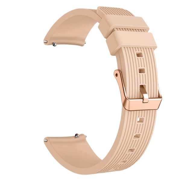 20mm silikonrem för Samsung Galaxy Watch 42mm Watch 4 5 Active 2 40 44mm Classic 42 46mm Rose Gold Spänne Armband Apricot Watch4 classic 46mm