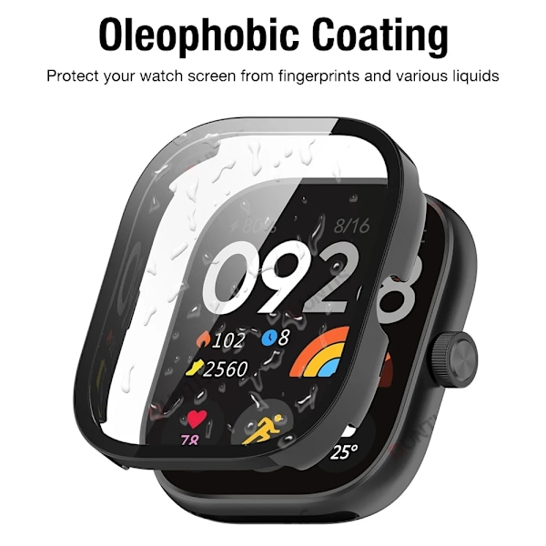 Pc-kotelo lasi Xiaomi Redmi Kello 4 3 karkaistu lasi Anti-Cratch-kalvo puskuri suoja Redmi Kello 3 Active E/3Lite Black Redmi Watch 3 lite