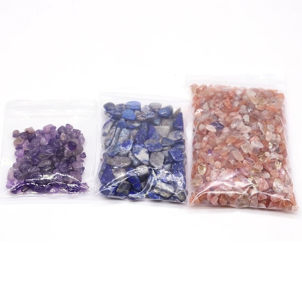 Natursten Gråsten Krystaller Chip Kvarts Malm Mineraler Reiki Healing Tumbled Agater Prøve Hjem Akvarium Fiskedam Dekoration Opalite 20g