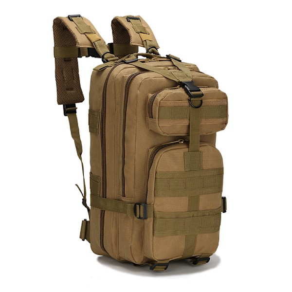 Militær Fans Combat Taske Udendørs Sports Vandreture Taske 30L Oxford Vandtæt Camouflage 3P Rygsæk Python Pattern Black 20-35L