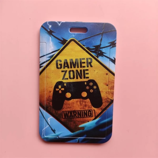 Gamer Zone Herre Kortholder Lanyard Til Nøgler Kæde Kreditkort Cover Pass Mobiltelefon Charm Halsrem ID-kortholder Blue