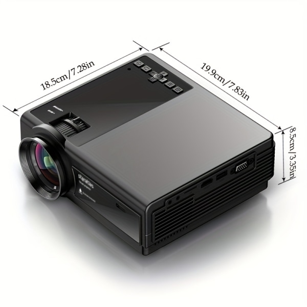 Projektor med WiFi och BT, Full HD 1080P miniprojektor för IPhone, 5G filmprojektor för kortfilm för hemmabio, liten utomhusprojektor White