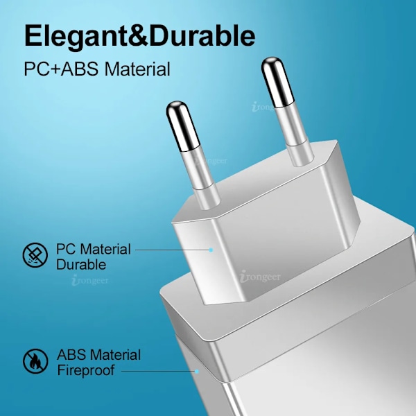 4 Port USB-laturi Pikalataus 3.0 Seinälaturi Nopea Lataus 15 14 Samsung Xiaomi Puhelinlaturi Adapteri. EU Blue