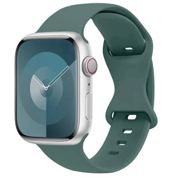 Silikonrem för Apple Watch -band 44mm 41mm 45mm 40mm 49mm 42mm 38mm Sportarmband correa iwatch Series Ultra 8 7 se 6 5 4 3 53 Pine green 42 44 45 49 mm S-M