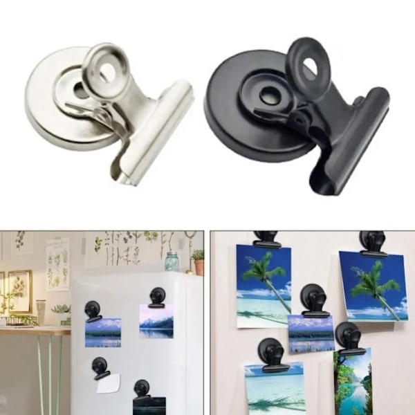 Supervahvat neodyymimagneettiset pidikkeet, naarmuuntumattomat jääkaappimagneettipidikkeet kotiin, luokkahuoneeseen, toimistoon, valkotauluun Black 6pcs