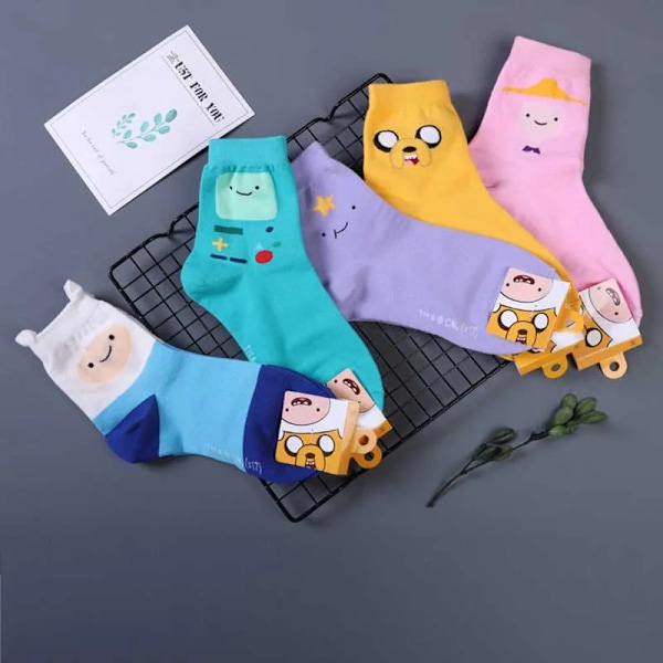 Damer Socks Kvinnor Bomull Harajuku Söta Strumpor För Flickor Streetwear Ankel Socks Skriv Ut Hipster Mode Djur Tecknad Strumpar 03