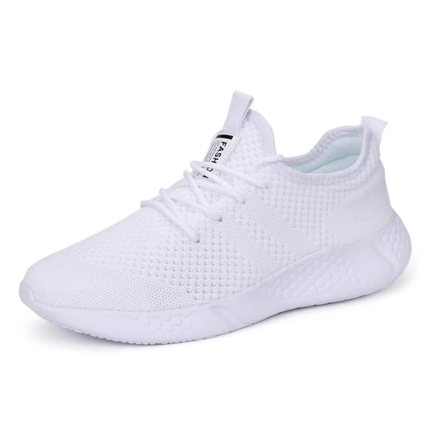 Hot Sale Light Man Rung Sko Komfortabel Åndbar Mænds Sneaker Casual Antiskid Og Slidstærk Jogging Mænd Sport Sneaker Sko wihte1 42