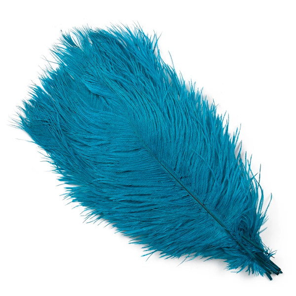 10 stk./sæt Nye Farvede Strudsefjer til Håndværk Bryllupsdekoration DIY Ferie Karneval Bryllup Plumas Engros Tilbehør 15-40CM Peacock Blue 15-20CM