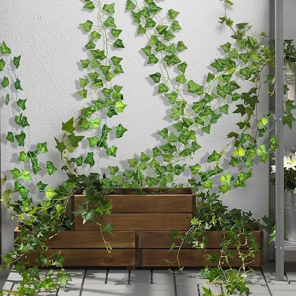 Kunstig Grøn Ivy Blad Rattan Ranke Blade Vine Hængende Garland DIY Falske Blomster Planter til Have Bryllup Fest Hjem Dekoration Watermelon Leaves 60M (30 String)