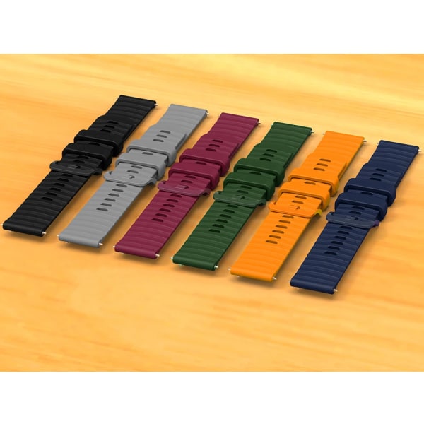 Premium silikon klockarmband Klockarmband Silikonarmband snabbkopplingsgummiband Armband 18 mm 20 mm 22 mm bredd Ersättning Black 22mm width Universal
