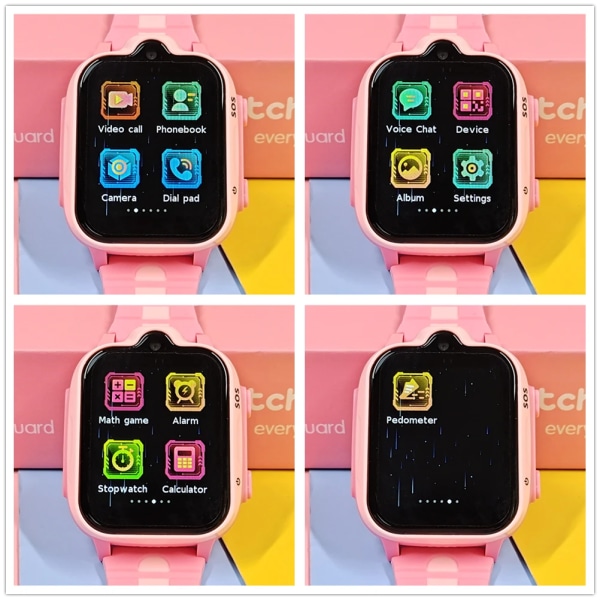 4G Kids Smart Watch Stöder LBS GPS Plats Videosamtal Watch K9 K15 K20 K26 LT31 LT36 A17 Smartwatch för barn. A17 pink Asia Europe Africa
