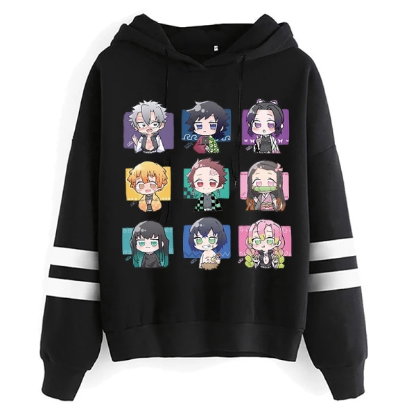 Unisex Demon Slayer Anime Harajuku Hoodies Herr Tanjiro Zenitsu Nezuko Hoody Estetiska Kläder Kimetsu No Yaiba Manga Sweatshirt 53009 Asian L