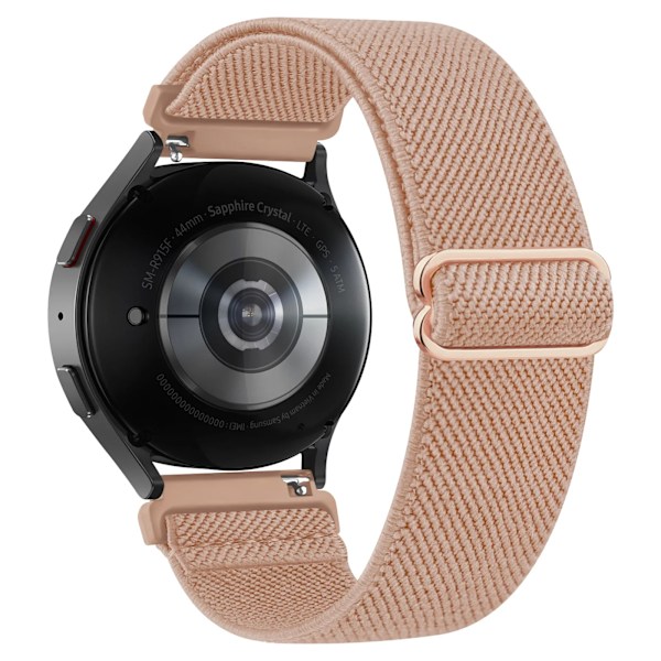 Elastisk Nylonrem til Samsung Galaxy Watch FE 7 6 4 5 40mm 44mm/5 Pro/4 6 Classic 42mm 46mm 47mm/Active 2/Watch 3 41mm Bands Milk Tea Brown 20mm Width Strap