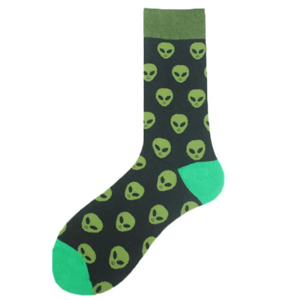 Bomuld Glad Sjov Socks Mænd Fremmed Planet Haj Crazy Design Sokker Unisex Nye Dinosaur Besætning Skateboard Calcetiner Hombres 40