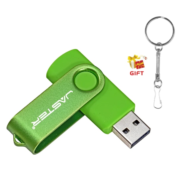 Plast USB 2.0-minnen 128GB Business Pen-enhet 64GB Gratis nyckelring Svart 32GB Memory Stick 16GB U-disk för bärbar dator Green 32GB